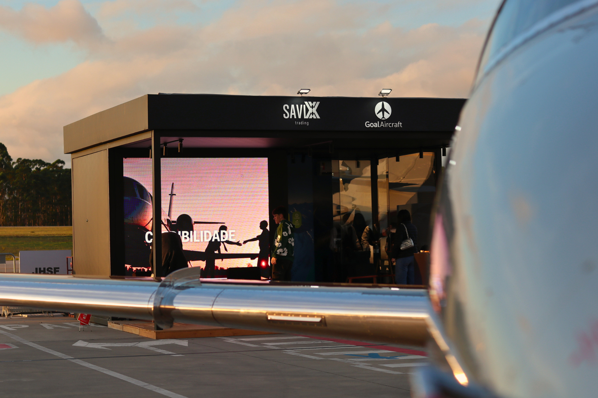 Estande da Savixx trading no Catarina aviation show 2026 por set marketing